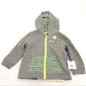 Miniville 2 Piece Shirt Hoodie Gray Dinosaur